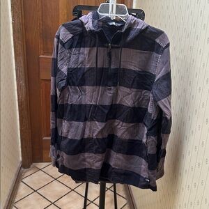 The North Face Gray and Black Checkered Jacket